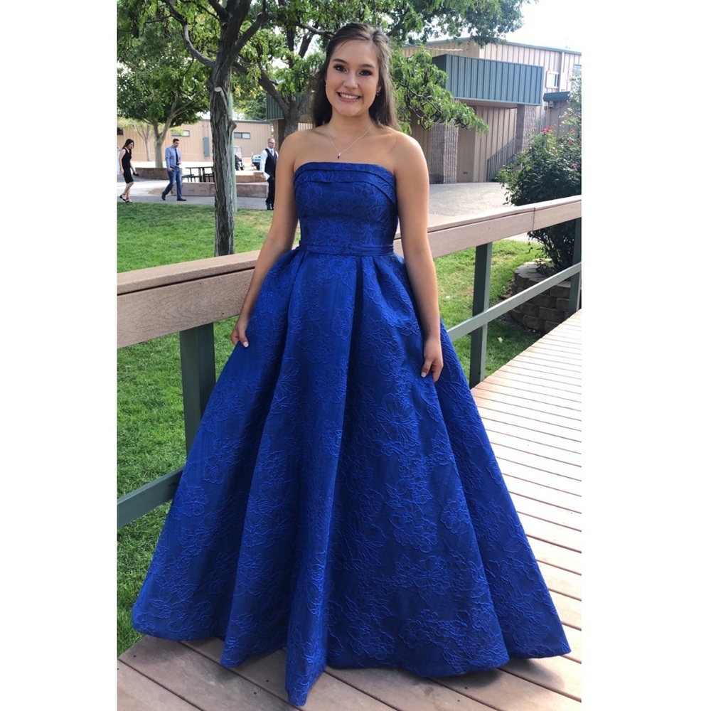 Rachel Allan Royal Blue Prom Dress